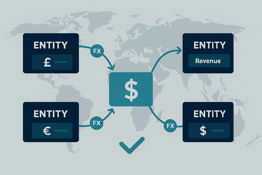 managing foreign currency in a multi currency group