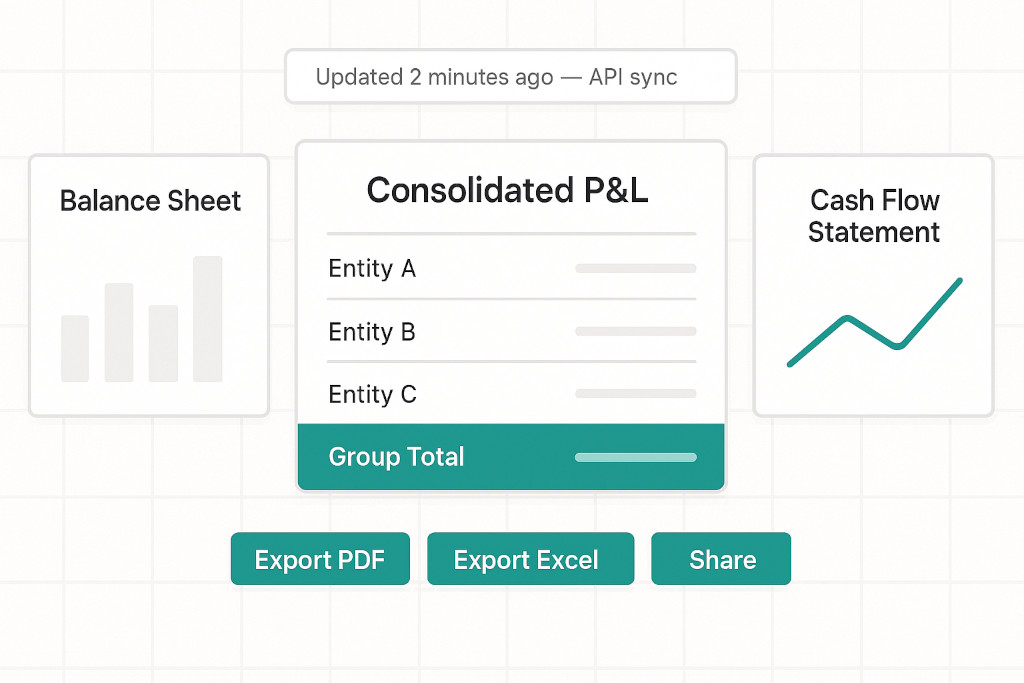 built in reports and custom reports in brizoconsol