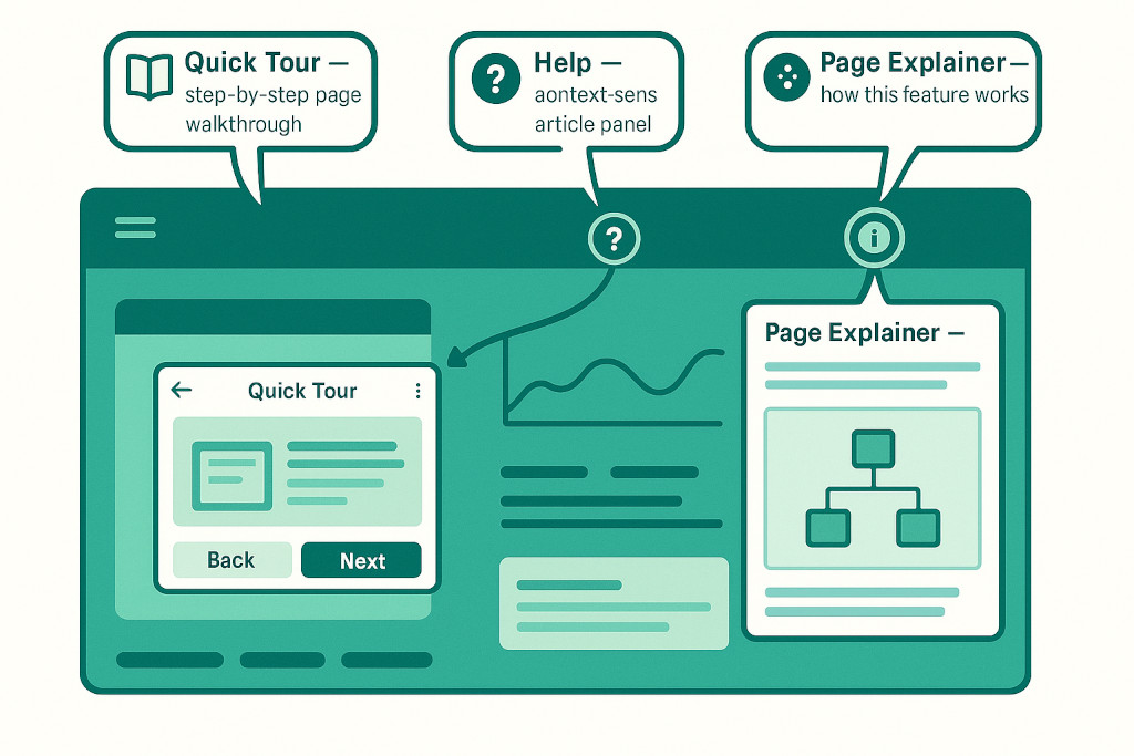 guided tours & contextual help are now built into brizoconsol