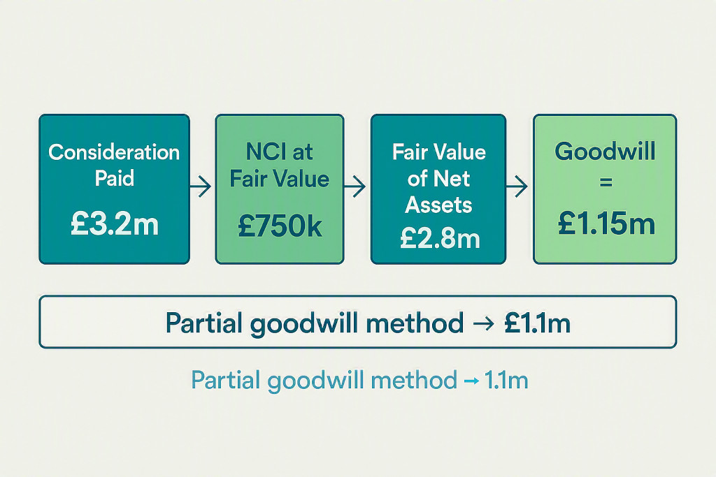 how to calculate goodwill at acquisition