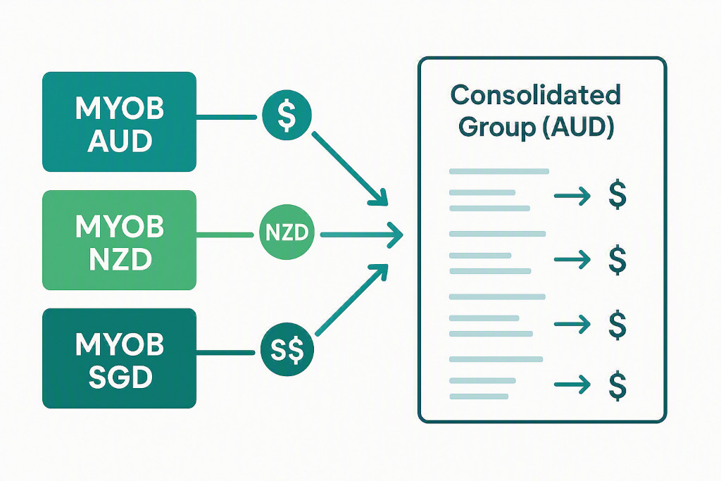 myob multi currency consolidation