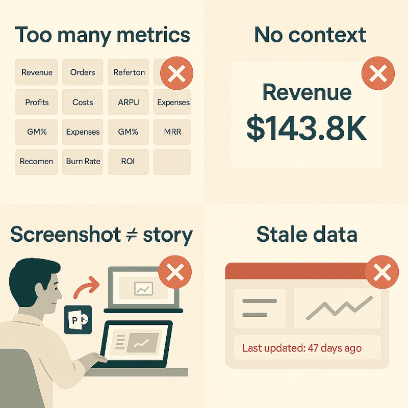the don'ts mistakes that undermine dashboard value