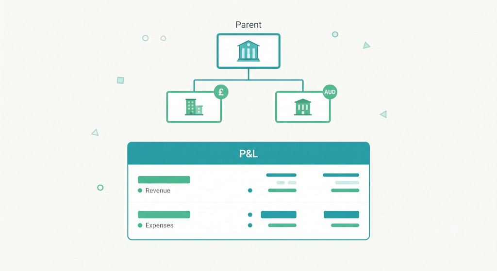 a practical example consolidating a three entity zoho books grou