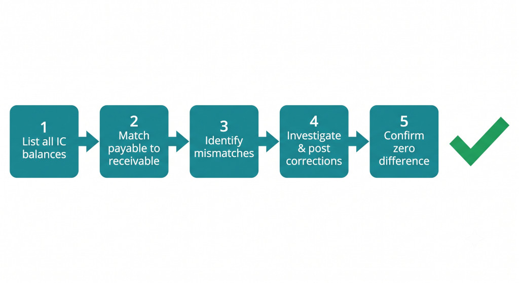 a step by step intercompany reconciliation process