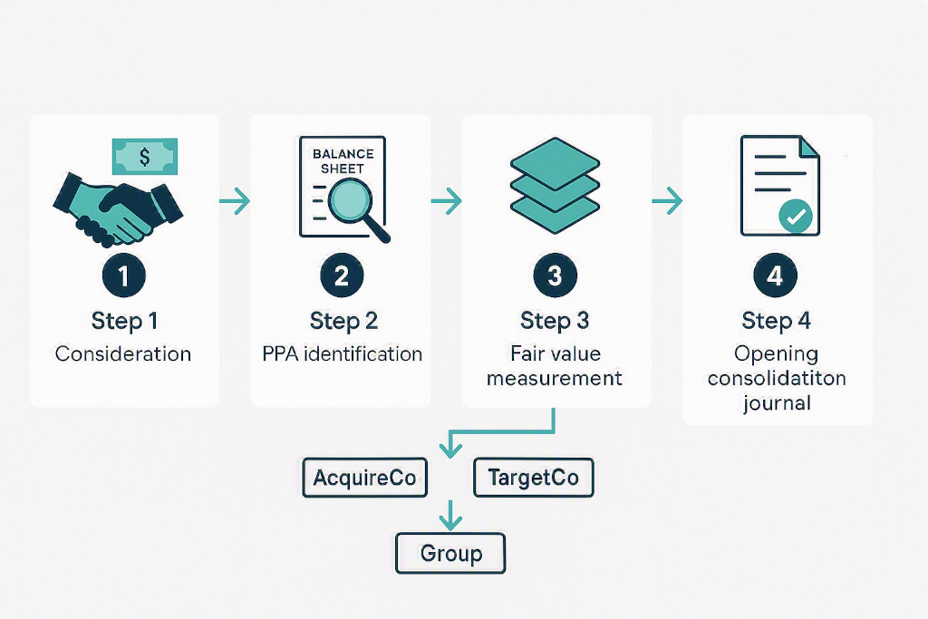 acquisition accounting in group consolidation