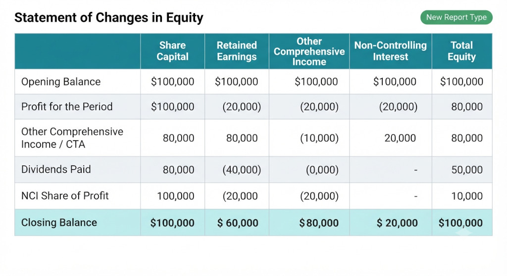 changes in equity