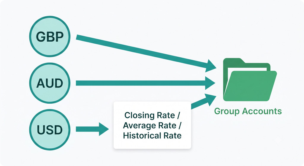 currency translation for international retail entities