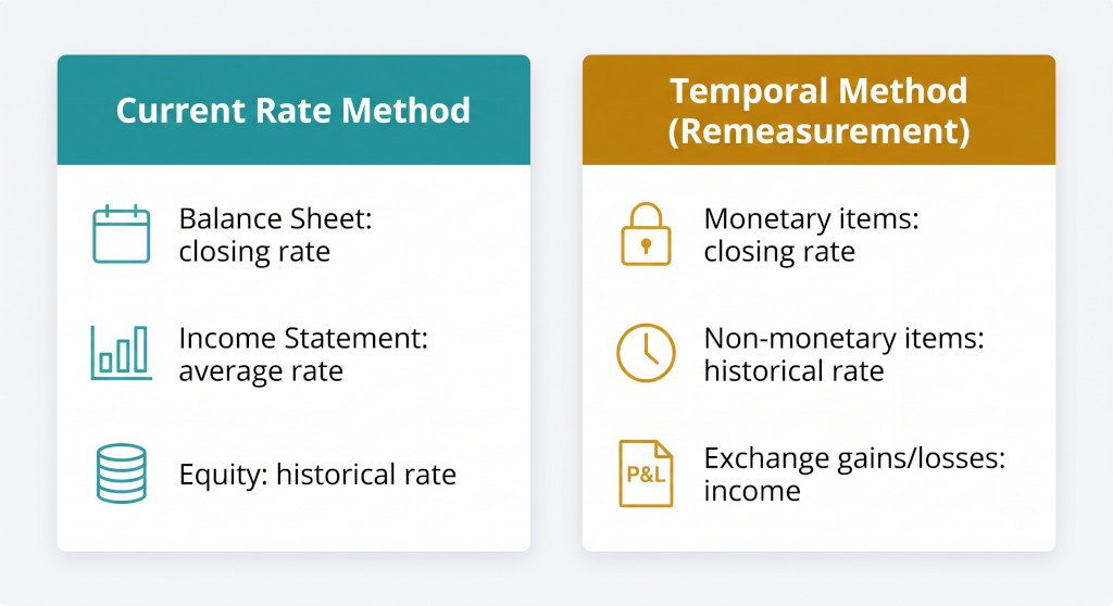 current rate vs temporal method comparison
