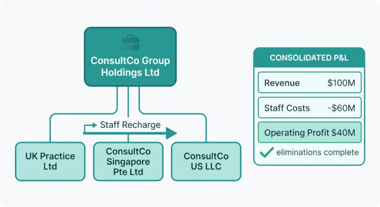 financial consolidation for professional services groups