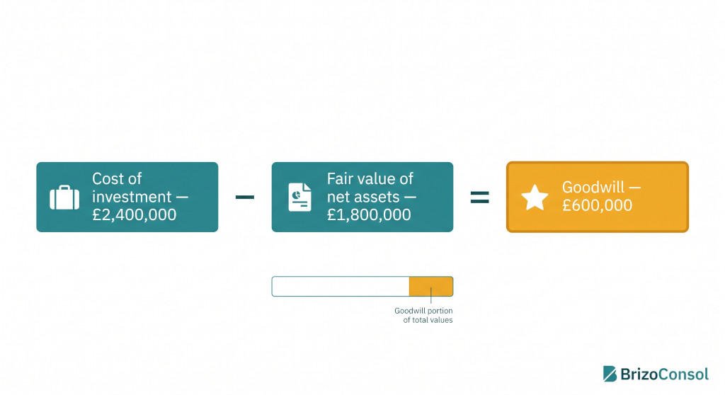 goodwill in group consolidation calculation, impairment & errors