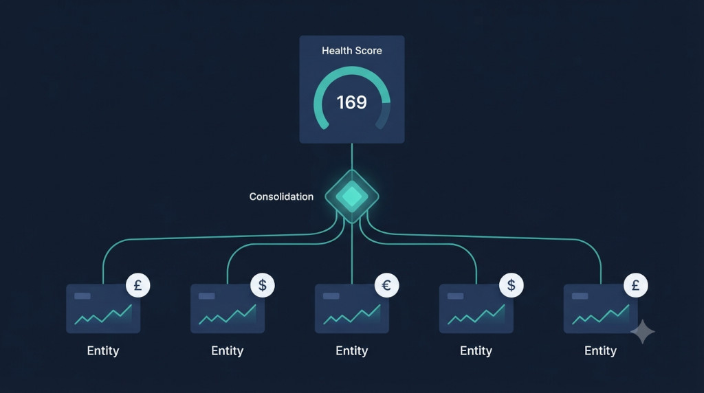 how pulse health scores work across multiple entities