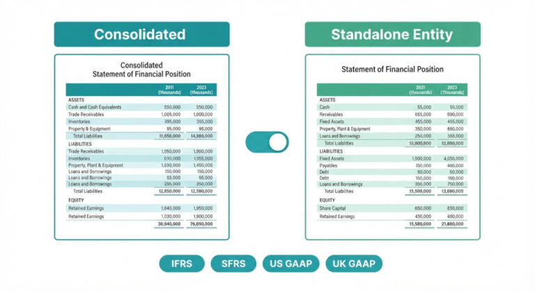 standalone entity reports and accounting standard naming