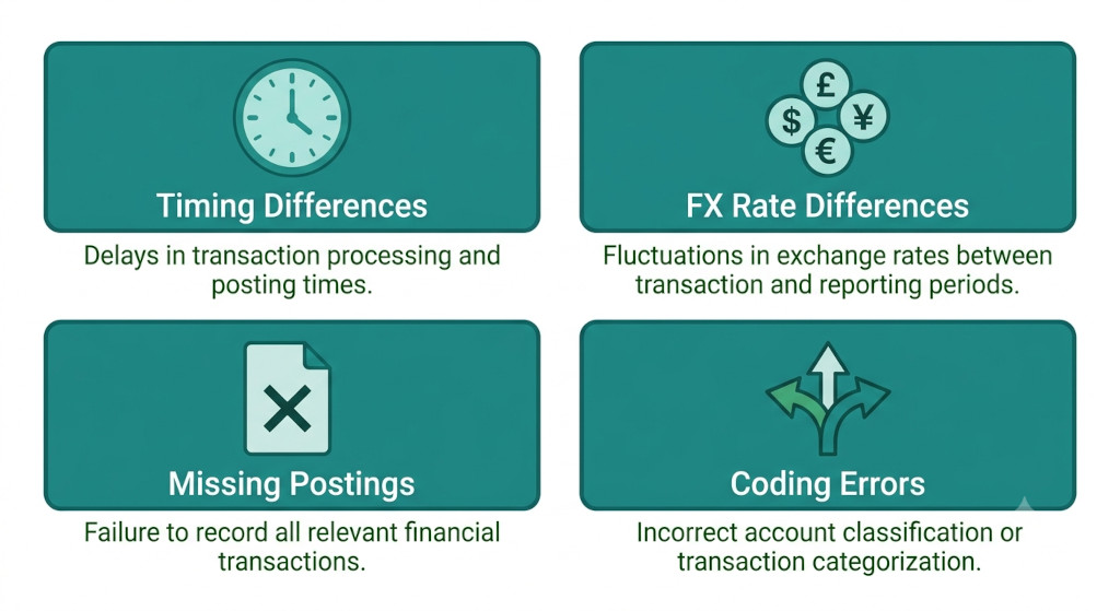 the four most common causes of intercompany mismatches