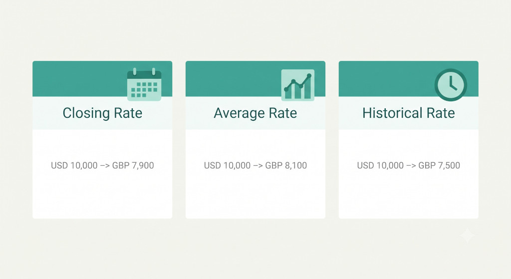 the three translation rates every quickbooks group must apply