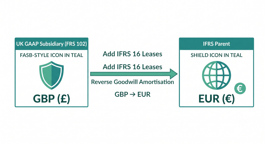 consolidating a uk gaap subsidiary into an ifrs parent guide