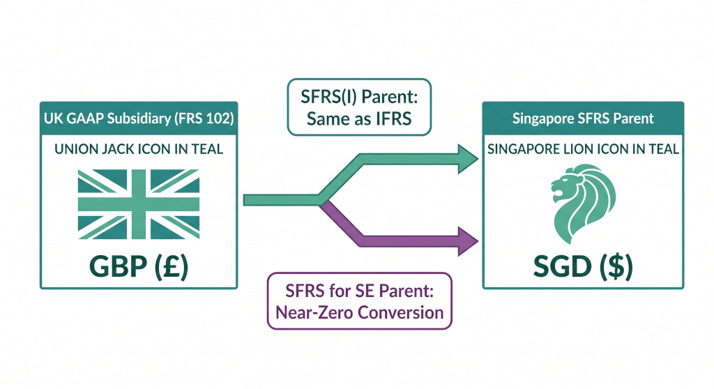 consolidating a uk gaap subsidiary into an sfrs parent guide