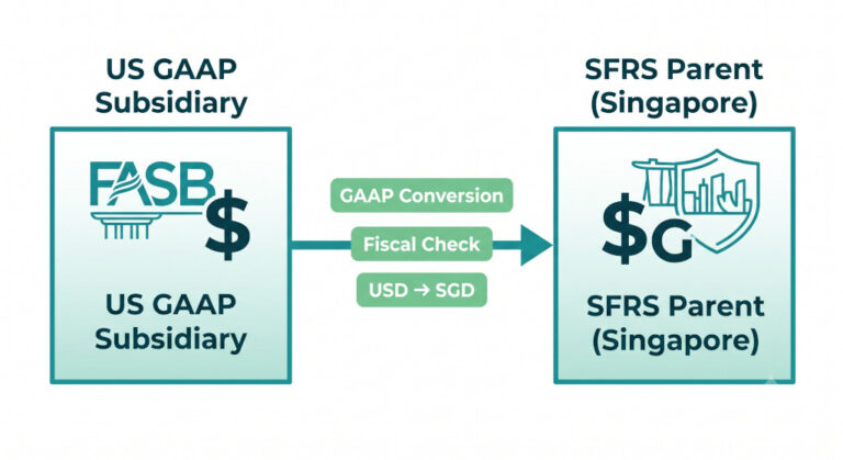 consolidating a us gaap subsidiary into an sfrs parent guide