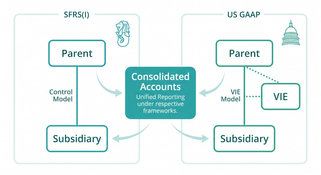 consolidation sfrs(i) vs us gaap