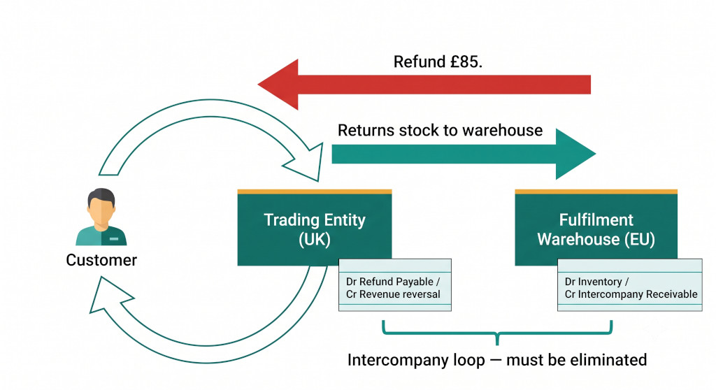cross entity return flow diagram
