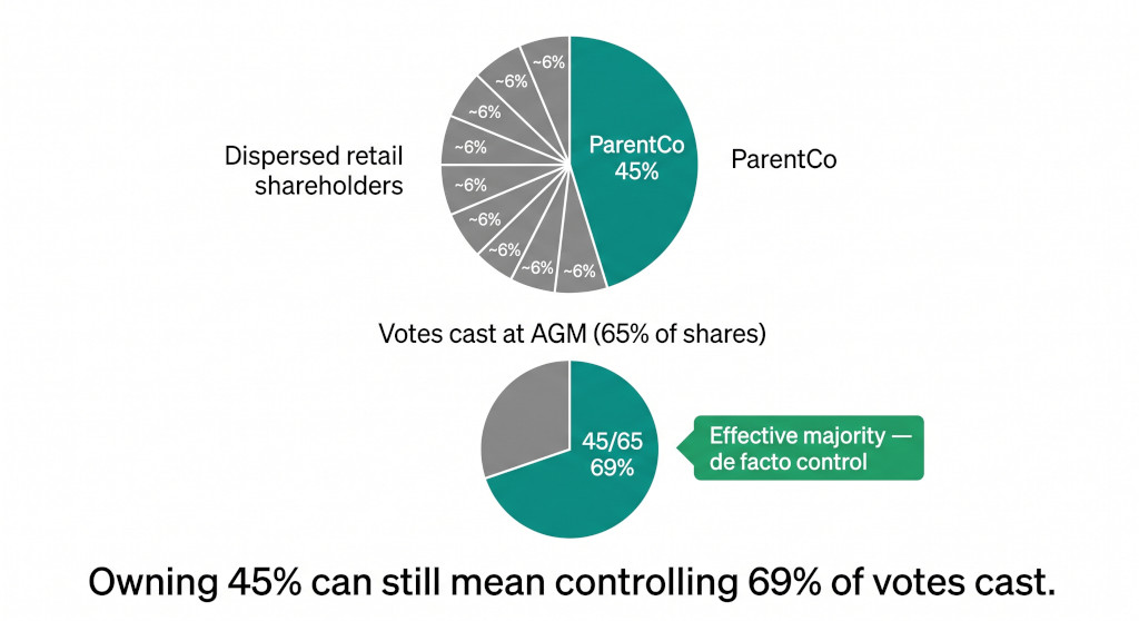 de facto control