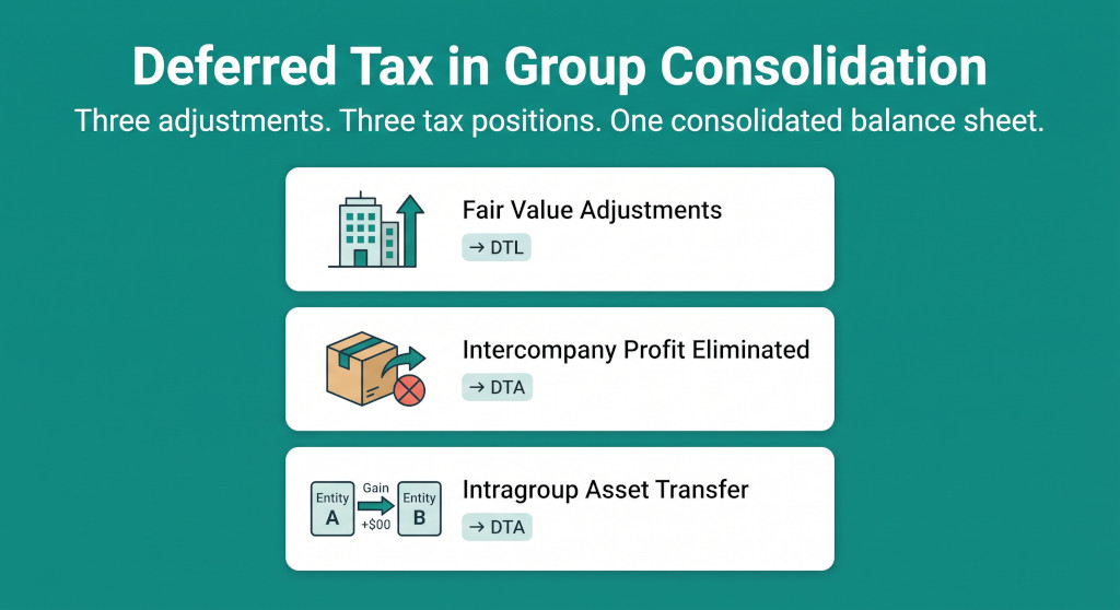 deferred tax in group consolidation