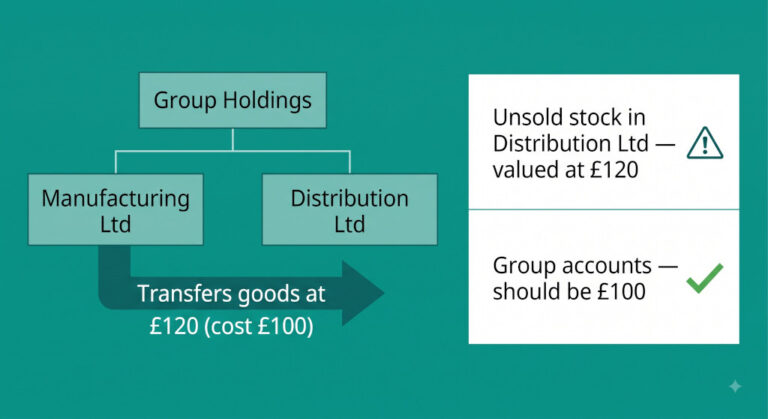 eliminating unrealised profit on intercompany stock in a manufacturing group