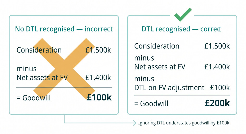 fv adjustment — goodwill interaction