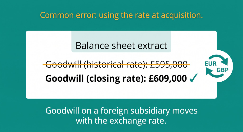 goodwill on a foreign subsidiary closing rate, cta, and the disposal trap