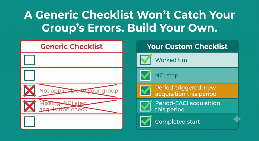 how to build a consolidation review checklist