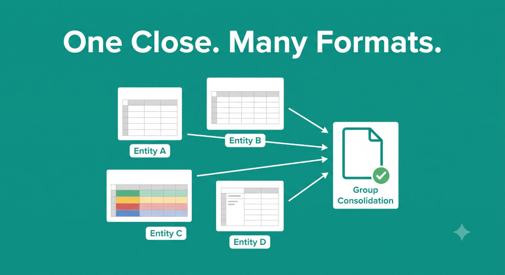 how to manage consolidation when every subsidiary has a different excel template