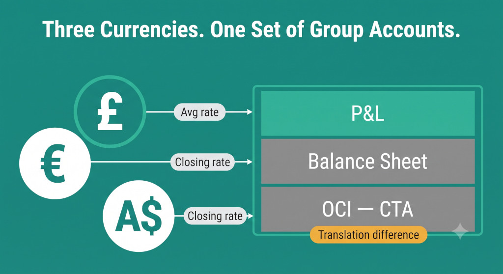 how to prepare consolidated financial statements for a group with multiple currencies