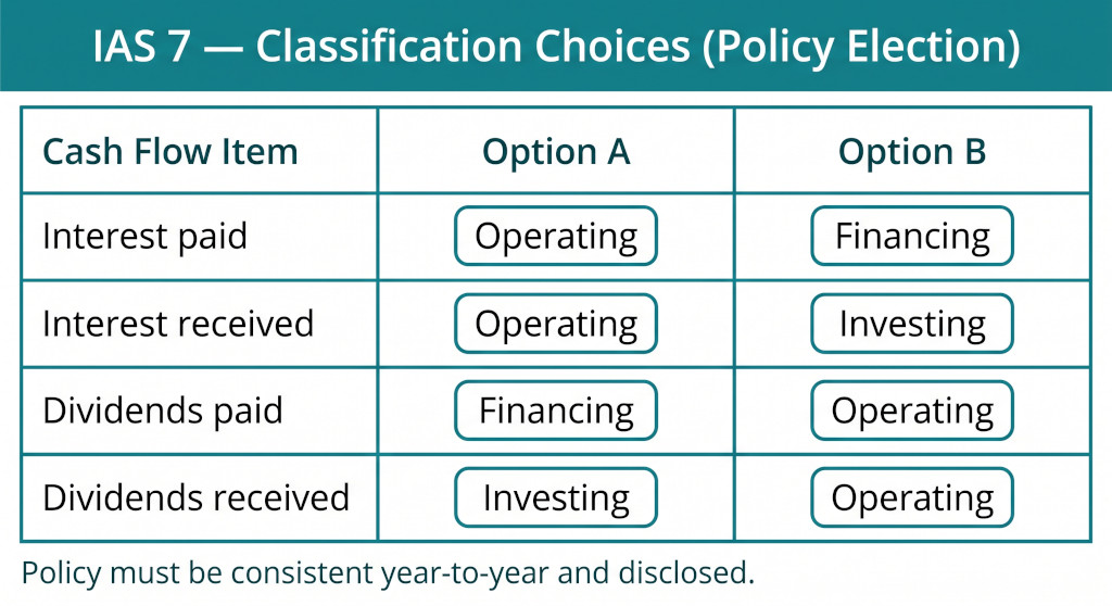 ias 7 classification policy choices