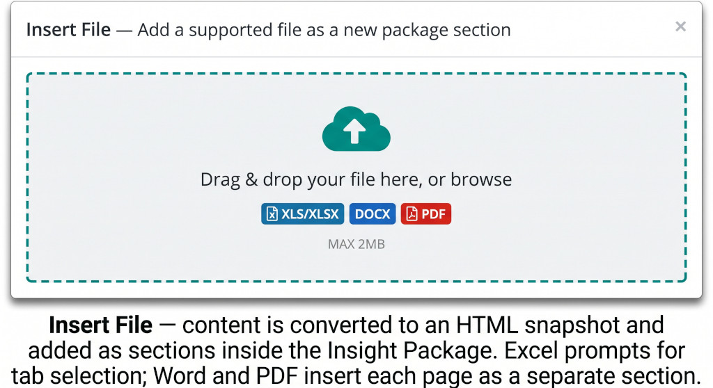 insert file modal