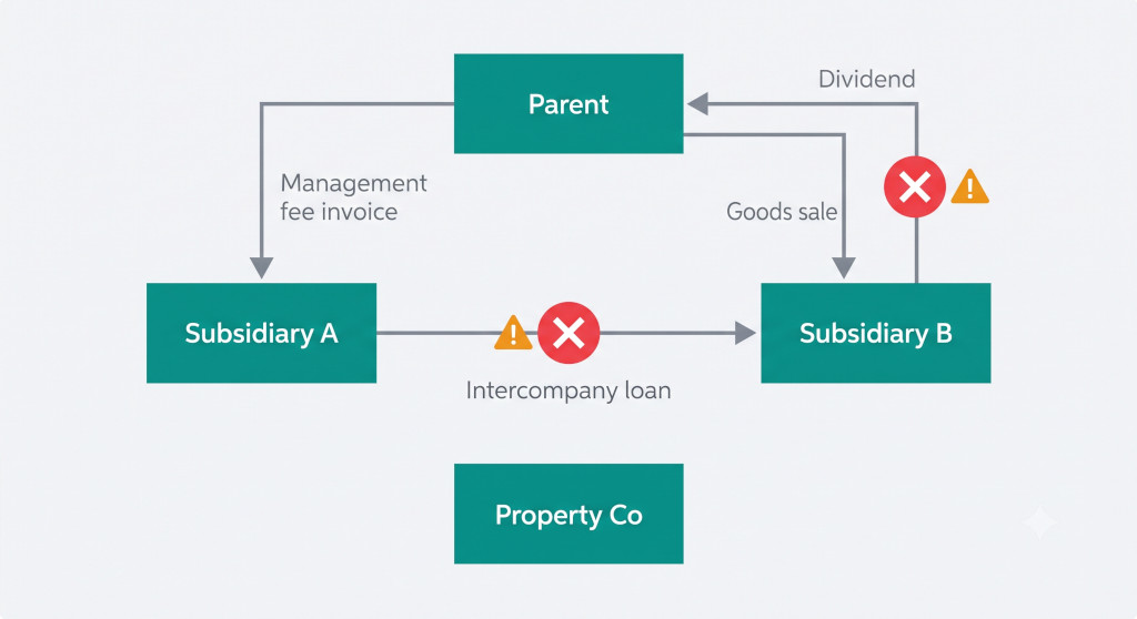 intercompany flow diagram