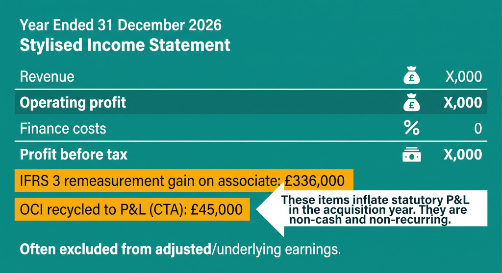 p&l impact in the acquisition year