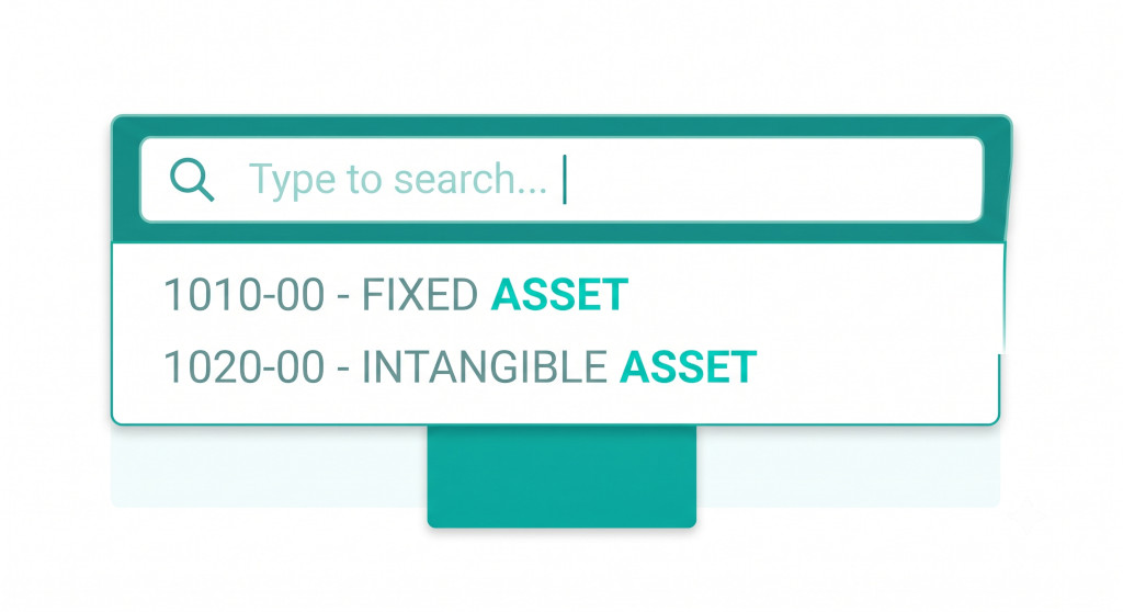 searchable ccoa dropdown