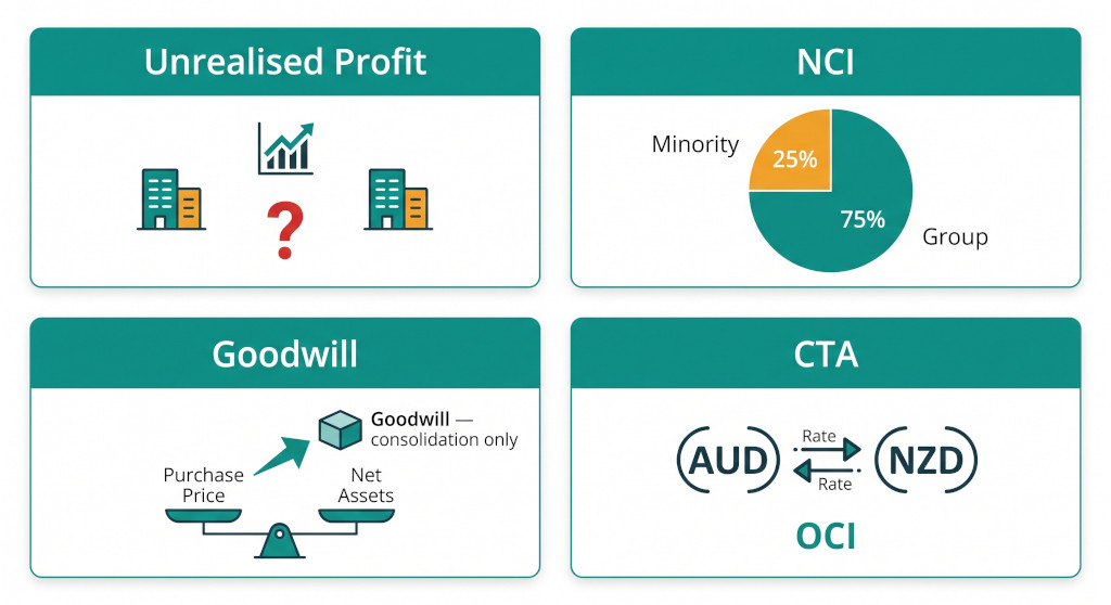 the reporting filter vs. true consolidation