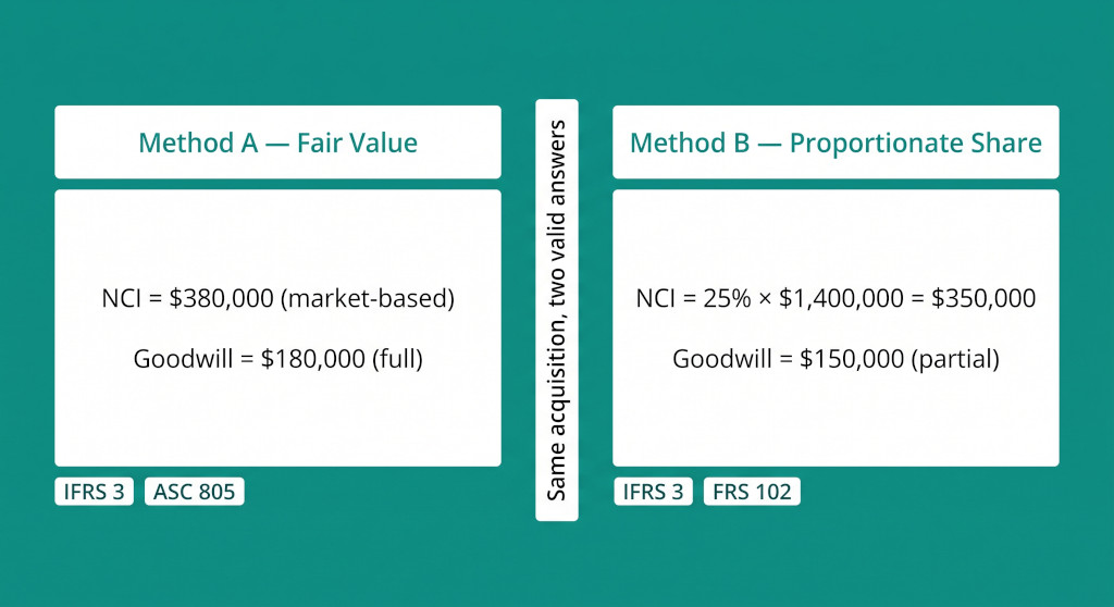 the two measurement methods