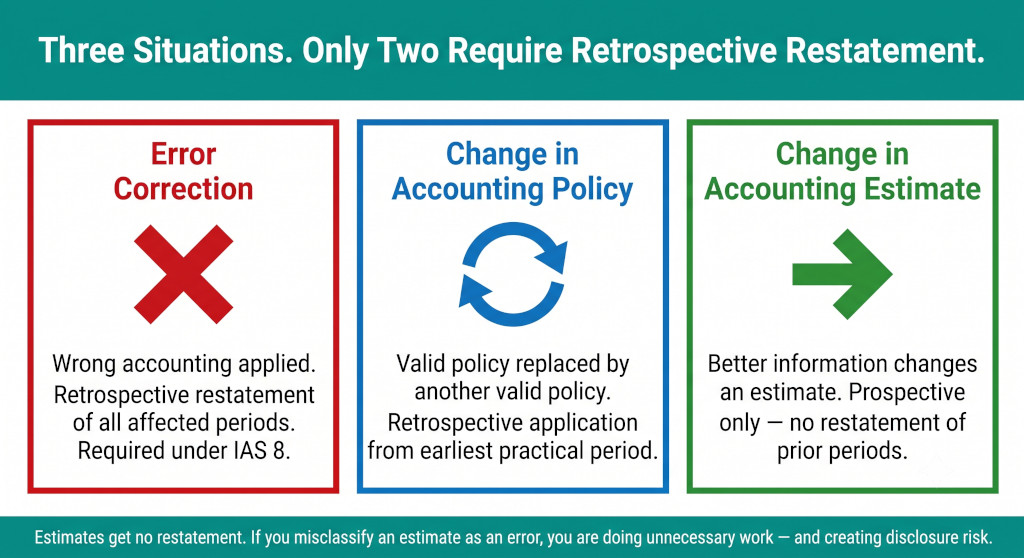 three types of prior period correction