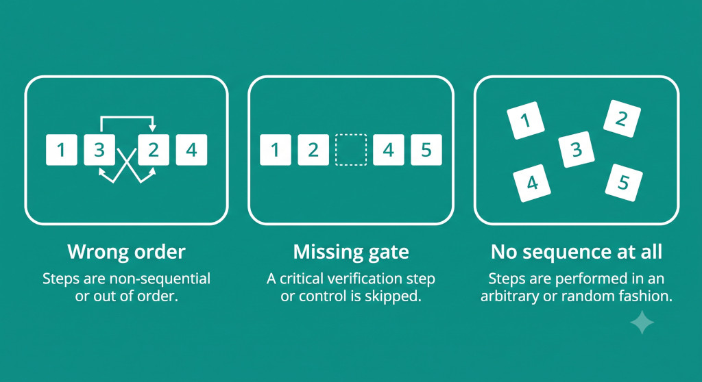 three types of sequencing failure
