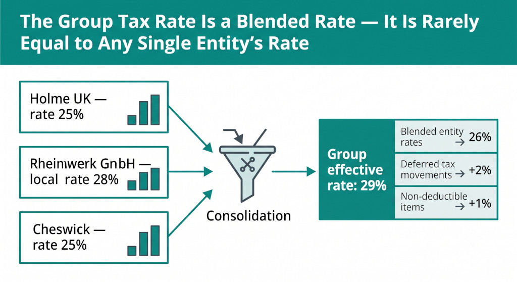 why the group tax rate is different