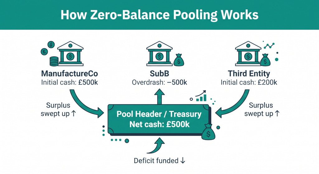 zero balance pool flow diagram