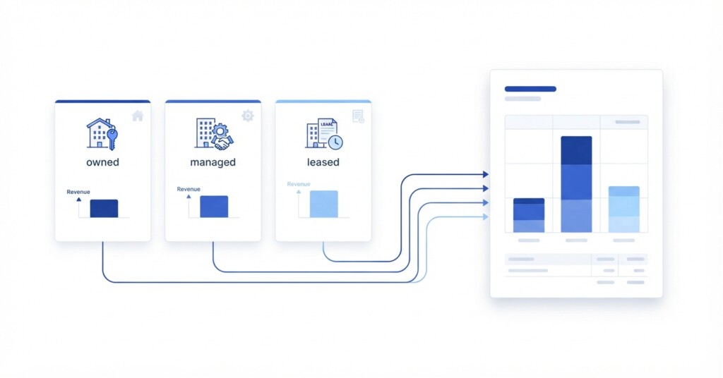 Consolidated Revenue Reporting for a Hotel Group With Branded, Managed, and Leased Properties: Why Each Model Produces a Different Group P&L - Hero (1200x628)