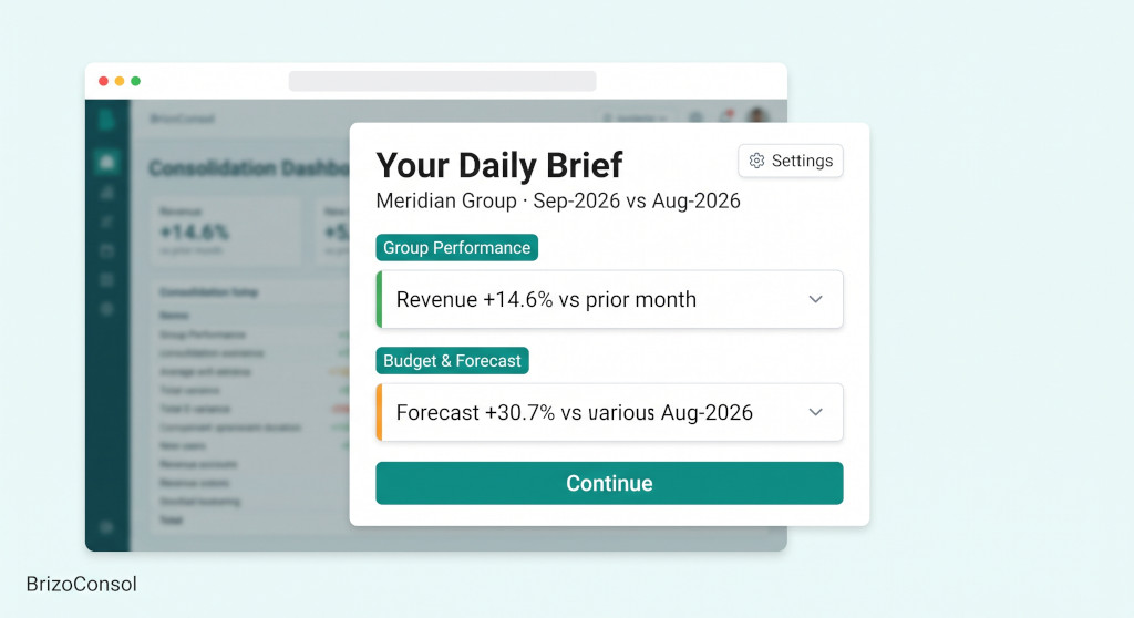 daily brief ui concept
